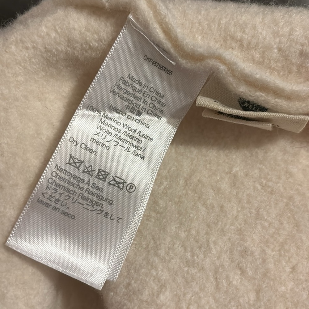 Madewell Merino Wool Cream Coat - Picture 6 of 6